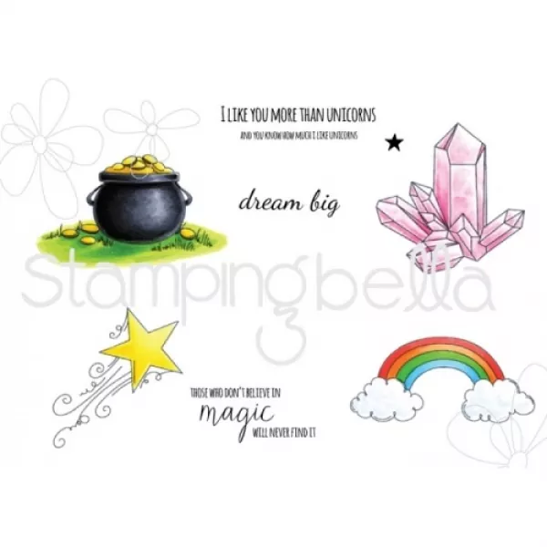 eb444 stamping bella Rubber stamps unicorn add ons