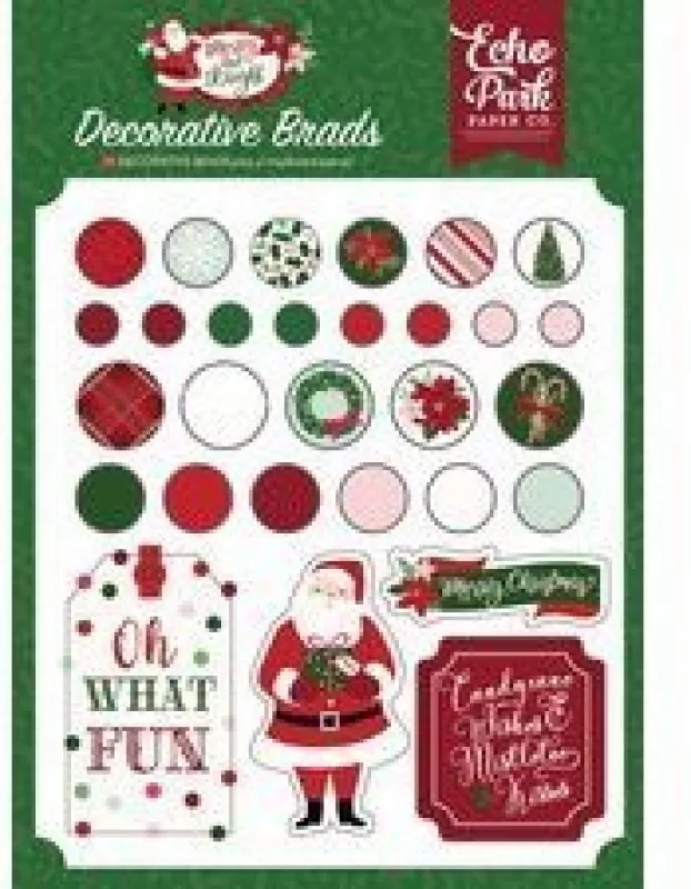 echo park merry bright decorative brads craft lines