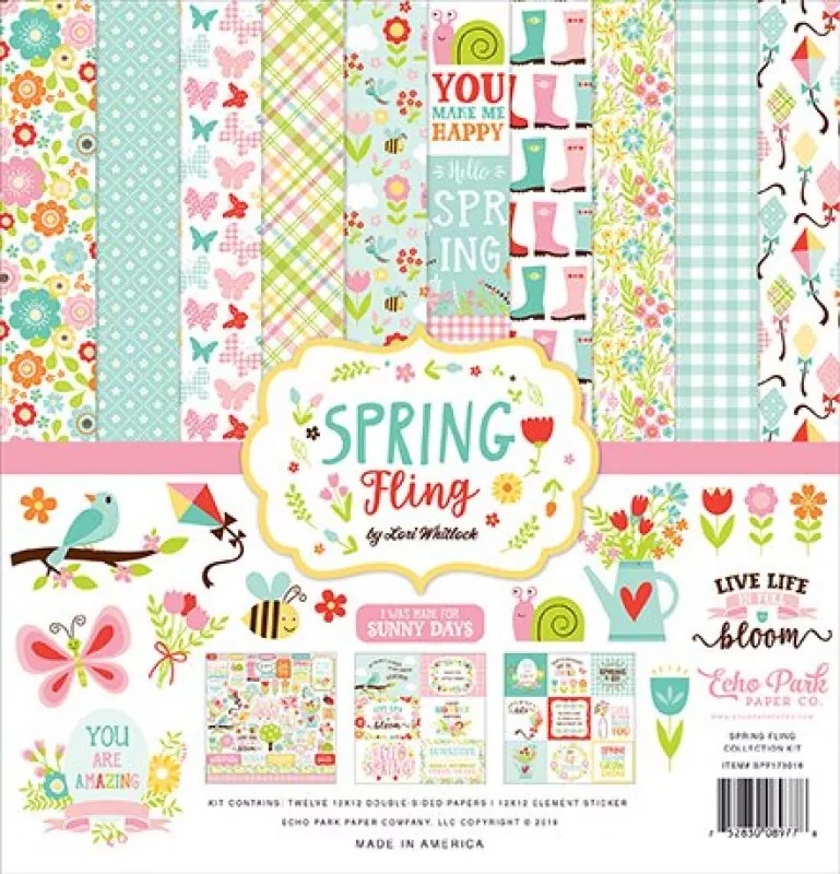 echo park spring fling 12x12 inch collection kit s