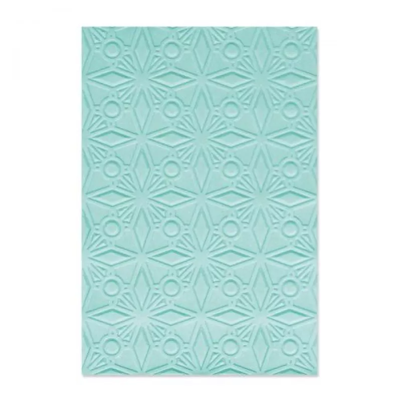 Geo Crystals Multi-level Texture Fades Embossing Folder by Sizzix
