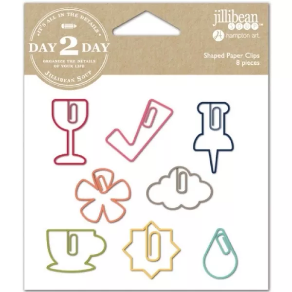hampton art jillibean soup day 2 day shaped paper clips wine