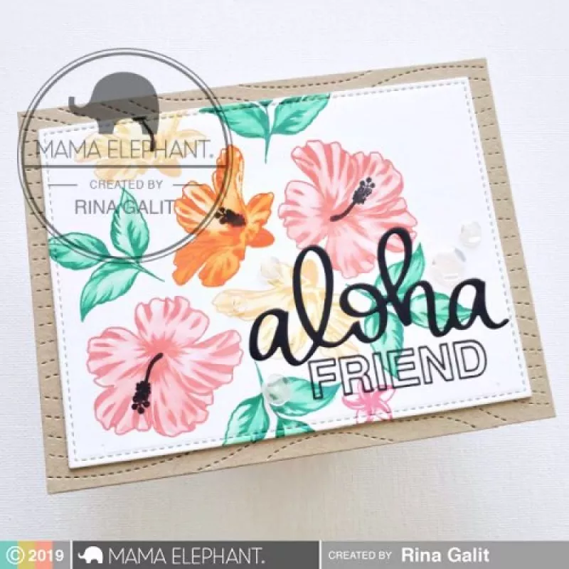 hibiscus wishes clear stamps mama elephant 1