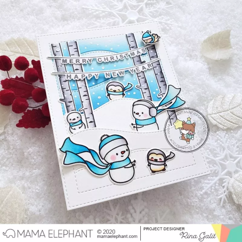 Let It Snow Clear Stamps Mama Elephant 1