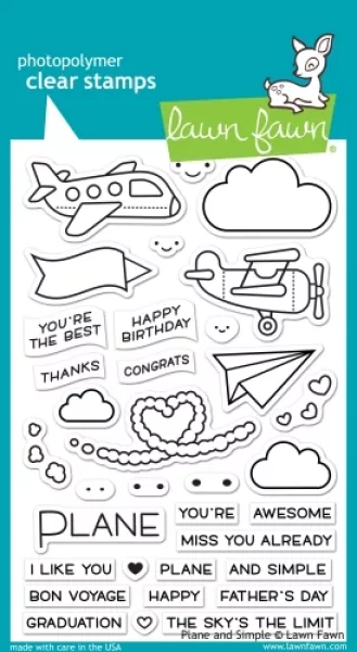 LF1409 Plane And Simple lawn fawn clear stamps
