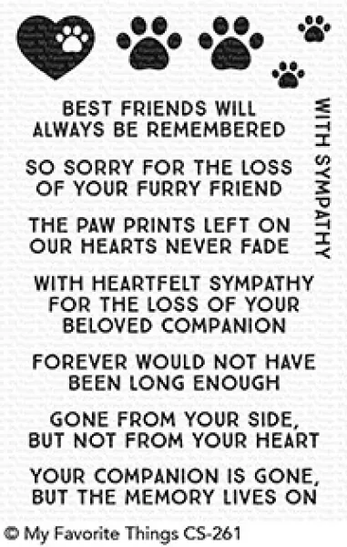 mft cs261 crittercondolences clear stamps my:favorite things