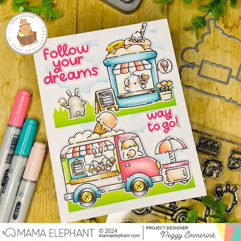 Little Agenda Ice Cream Stanzen Creative Cuts Mama Elephant 1