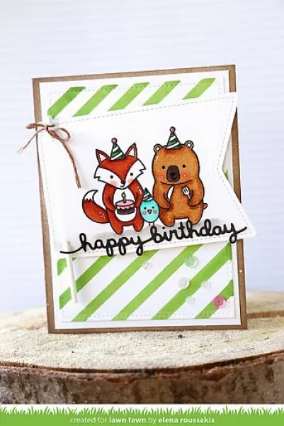 PartyAnimals4 clearstamps Lawn Fawn