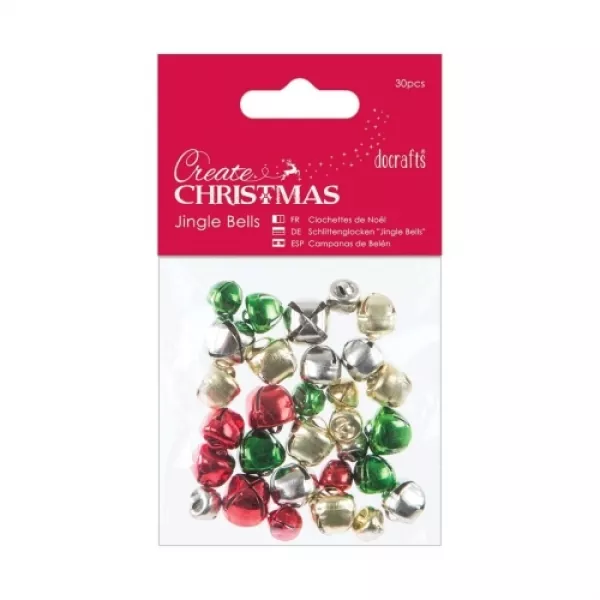 pma356901 docrafts papermania jingle bells assorted sizes
