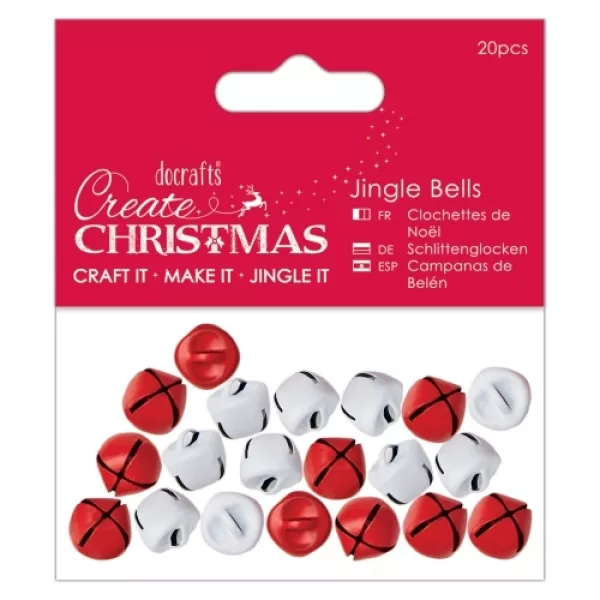 pma356910 docrafts papermania jingle bells matt finish red white