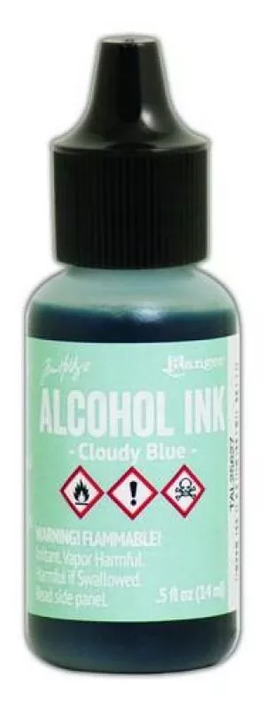 ranger alcohol ink 15 ml cloudy blue tal25627 tim holtz