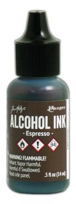 ranger alcohol ink 15 ml espresso tim22039 tim holtz