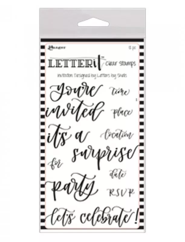 ranger letter it clear stamps invitation