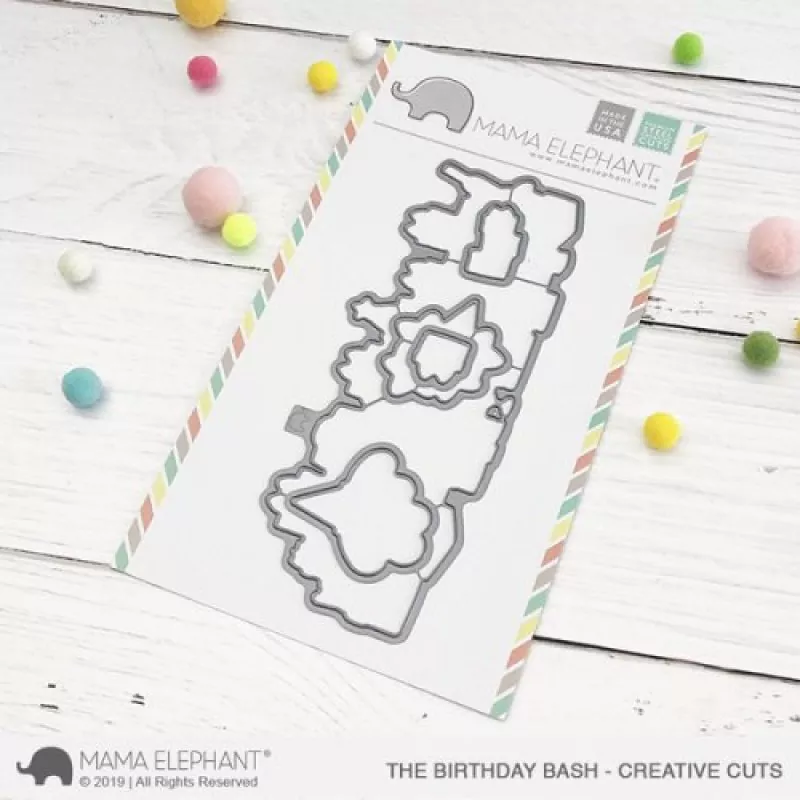 the birthday bash creative cuts dies mama elephant
