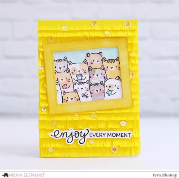 ME1705 195 mama elephant the cats meow clear stamps muster1