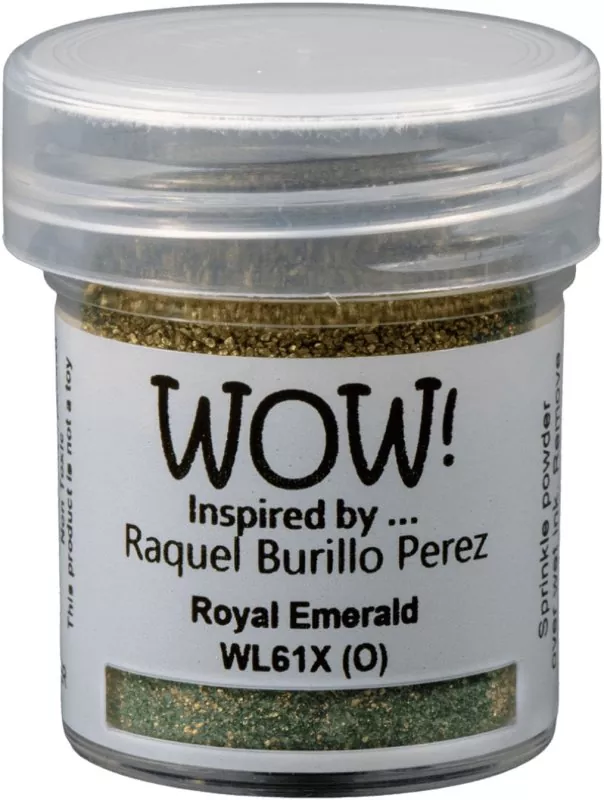 wow Royal Emerald embossing powder Raquel Burillo Perez