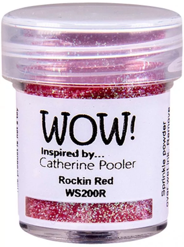 wow embossing glitter catherine pooler rockin red