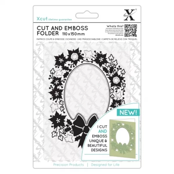 xcu503943 xcut cut and emboss folder wreath aperture