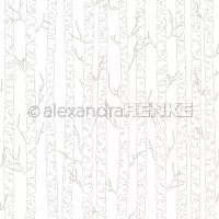 Birken Outline Gold - Alexandra Renke - Designpapier - 12"x12"