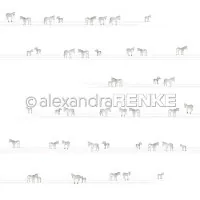 Esel auf Linien - Alexandra Renke - Designpapier - 12"x12"