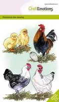 Hens and Chicks Clear Stamps CraftEmotions