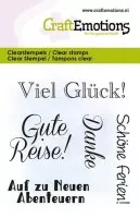 craftemotions clearstamps Text Gute Reise (DE)
