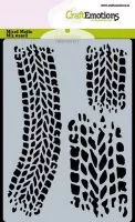 Cars - Tire Tracks A6 - Stencils - CraftEmotions
