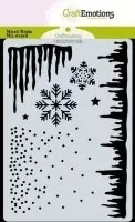Icicles, Crystals & Snow - A6 - Stencils - CraftEmotions