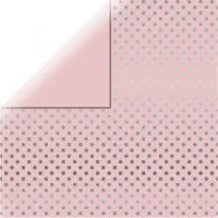 Dots & Stripes - Silver Foil Pink LT - 12"x12"