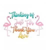 Phrases, Thank You & Flamingo - Thinlits - Sizzix