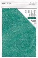 Glitter Card - Turquoise Lake A4 - 5er Set - Tonic Studios