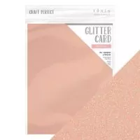 Glitter Card - Pink Frosting A4 - 5er Set - Tonic Studios