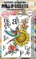 aall create clear stamp Sunflower Hummingbird