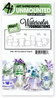 WC Foundations Teapots - Watercolor Clear Stamps - Art Impressions