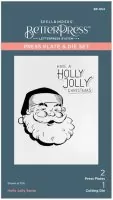 Holly Jolly Santa - Press Plate & Die Set - Spellbinders