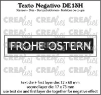 Frohe Ostern Texto Negativo - Stanzen - Crealies