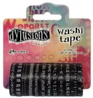 Dylusions - Washi Tape 12 Rl Set Black