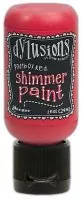 Dylusions Shimmer Paint - Flip Cap Bottle - Postbox Red - Ranger