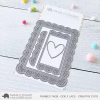 Doily Lace - Framed Tags - Creative Cuts - Stanzen - Mama Elephant
