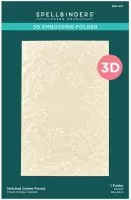 Notched Corner Florals - 3D Embossing Folder - Spellbinders