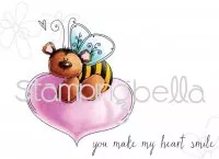 The Bee and the Heart - Rubber Stamps - Stamping Bella