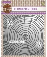 3-D Embossing Folder - Growth Rings - Nellie Snellen
