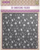 3-D Embossing Folder - Bunny's Carrots - Nellie's Choice