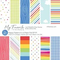 Happy Patterns - 6"x6" - Papier Block - My Favorite Things