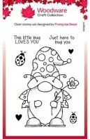 Ladybird Gnome - Clear Stamps - Woodware Craft Collection
