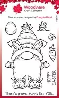 Bunny Gnome - Clear Stamps - Woodware Craft Collection