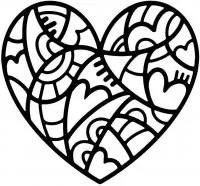 Doodle Heart - Stencil - Woodware Craft Collection