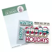 Happy Holiday Penguin - Stempel - Gerda Steiner Designs