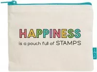 Zipper Pouch - Happiness Is A Pouch Full Of Stamps - Lawn Fawn