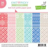Knit Picky Winter - Petite Paper Pack - 6"x6" - Lawn Fawn