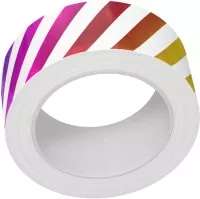 Diagonal Rainbow Stripes Foiled - Washi Tape - Lawn Fawn